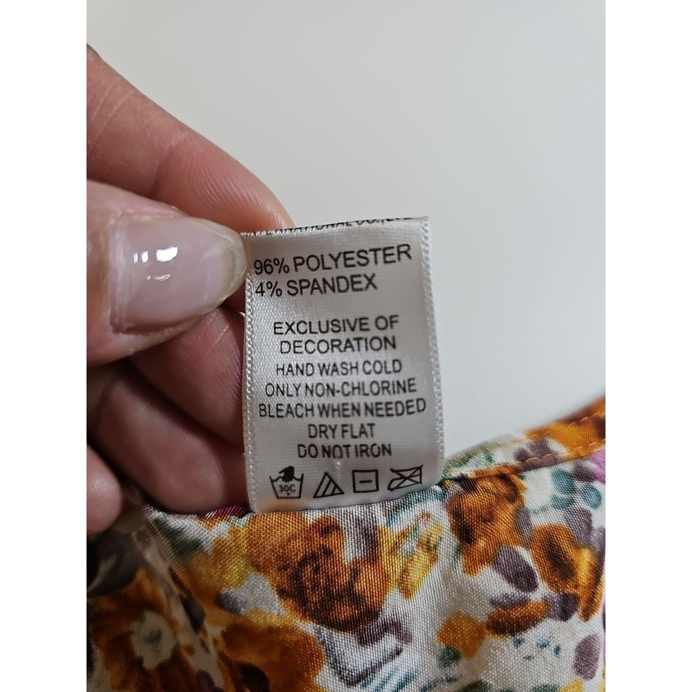 Lady Floral Blouse Long Sleeve Loose Boho Cottagecore Hippie Gypsy Swing Size XL - Picture 4 of 13